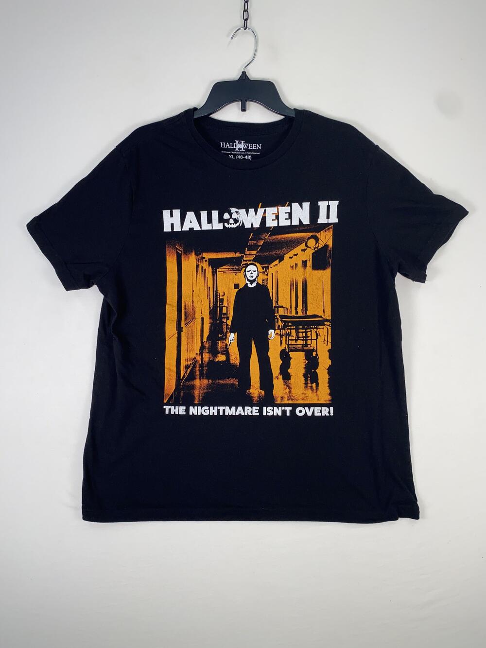 Halloween Shirt Mens XL Black Halloween II Michael Myers Graphic Tee T-Shirt